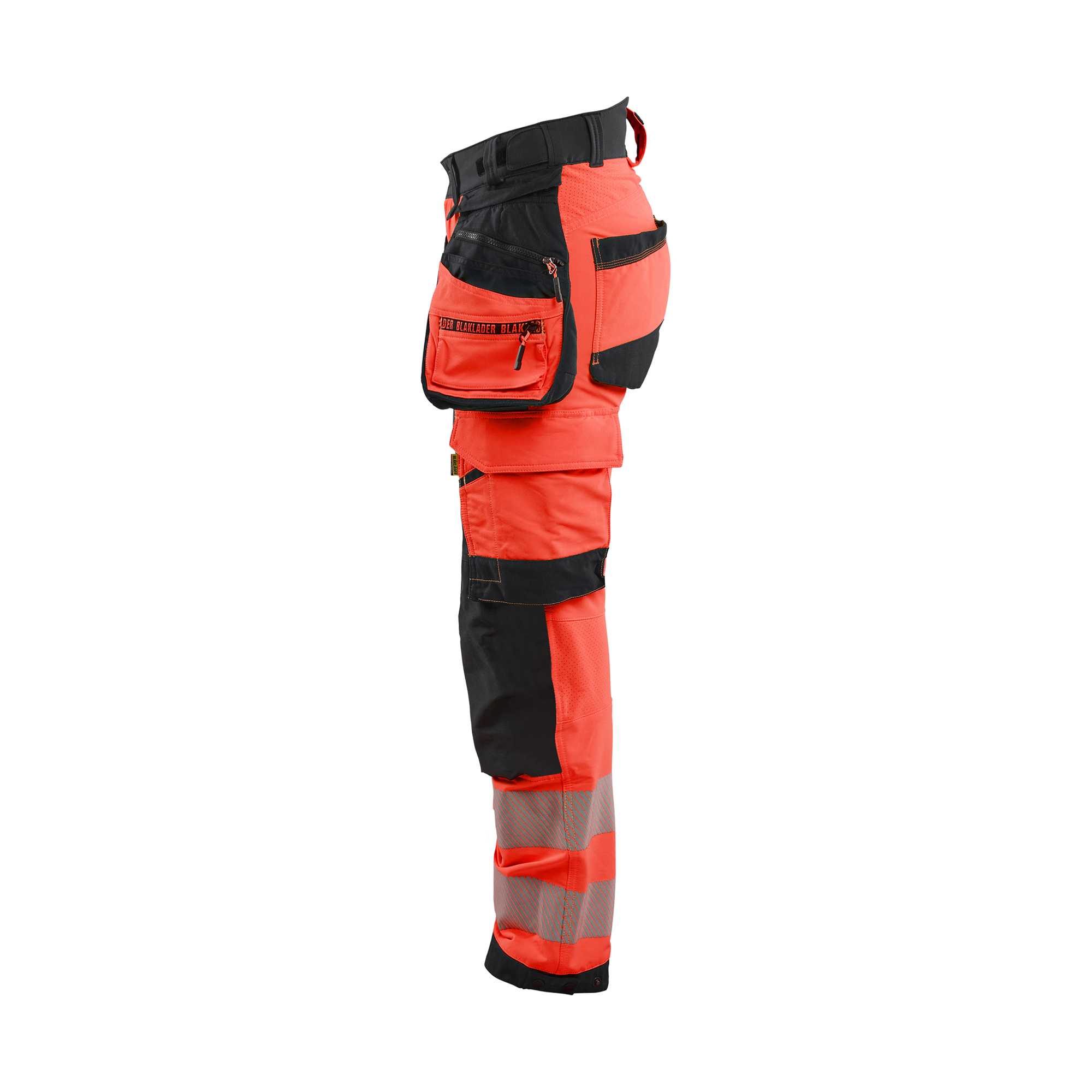 BLAKLADER 70221648 Women's Hi Vis trousers 4 way stretch Hi Vis Reflective Work Trousers Women - double weave